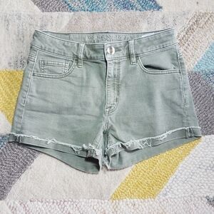 American Eagle Moss Green Stretch High RiseJean Shorts